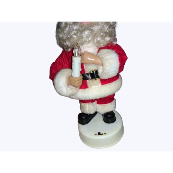 Animated Santa Claus Holding Candle 12" Traditional Christmas Holiday Decor - Picture 4 of 9